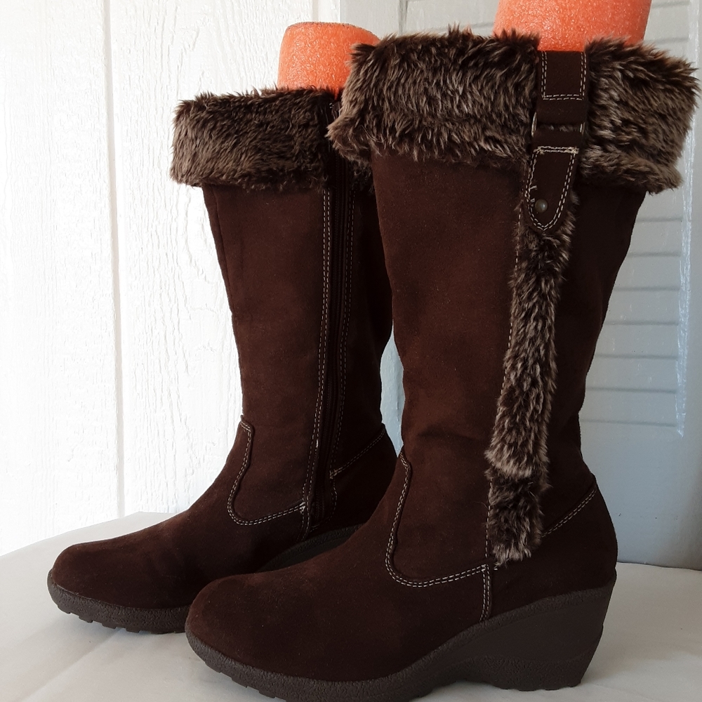 Faded Glory #214 Women's Brown Boots Sz 8 Preowned Good Condition - Picture 4 of 12